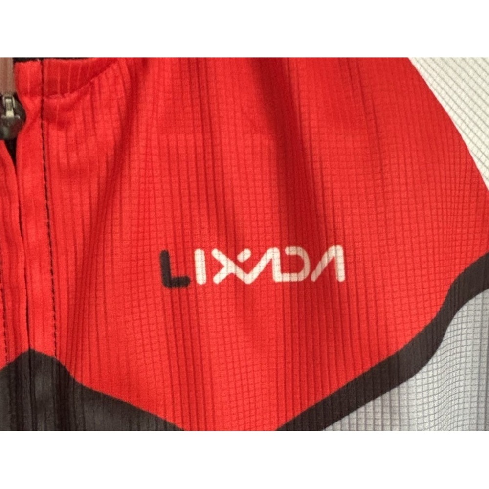 Lixada Mens Pro Functional Cycling Jersey Red Black White Size EU S Small Zip Up - Picture 5 of 12